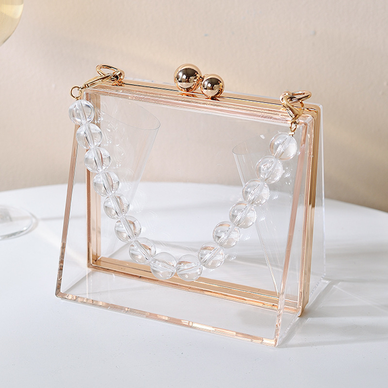 Acrylic Detachable Chain Clutch Handbag - Image 3